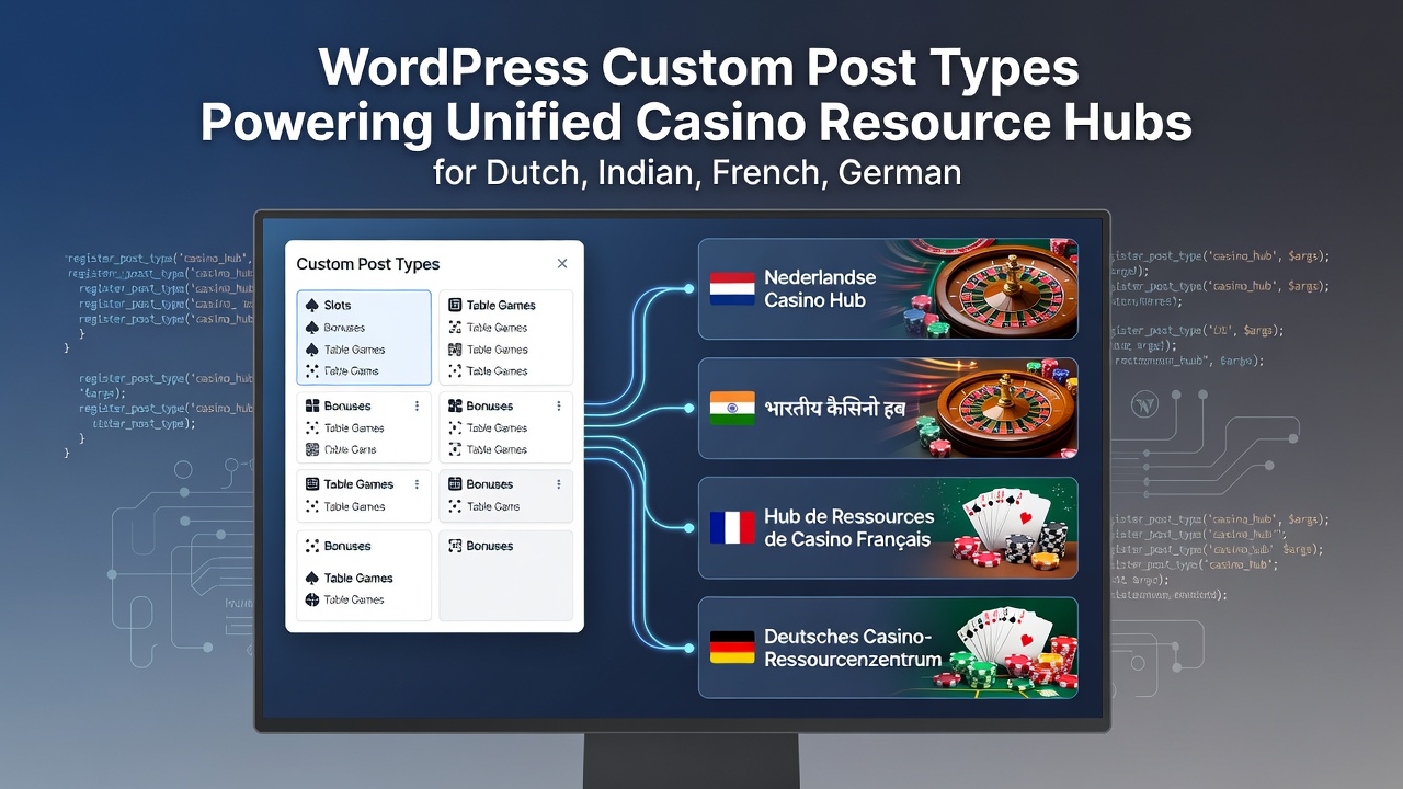 Meertalige casino database structuur met custom post types